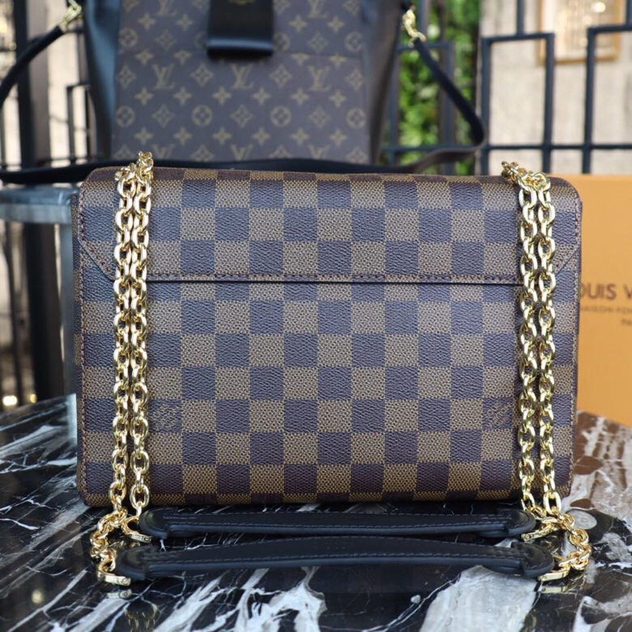 Louis Vuitton Vavin PM Bag 25cm Damier Ebene Canvas Spring/Summer Collection N40108, Noir