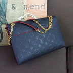 Louis Vuitton Vavin MM Bag 28cm Monogram Empreinte Canvas Spring/Summer Collection M43925, Marine Rouge