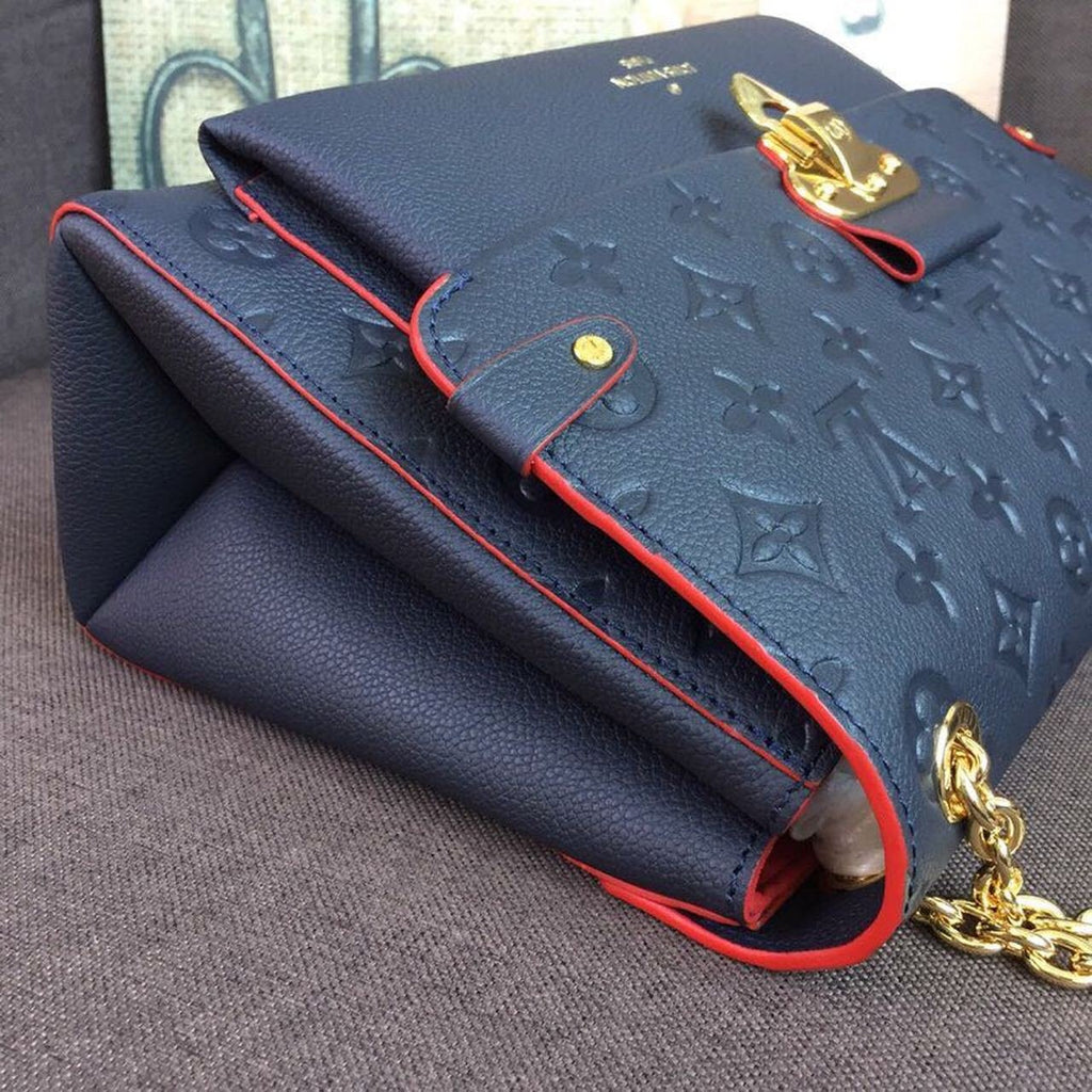 Louis Vuitton Vavin MM Bag 28cm Monogram Empreinte Canvas Spring/Summer Collection M43925, Marine Rouge