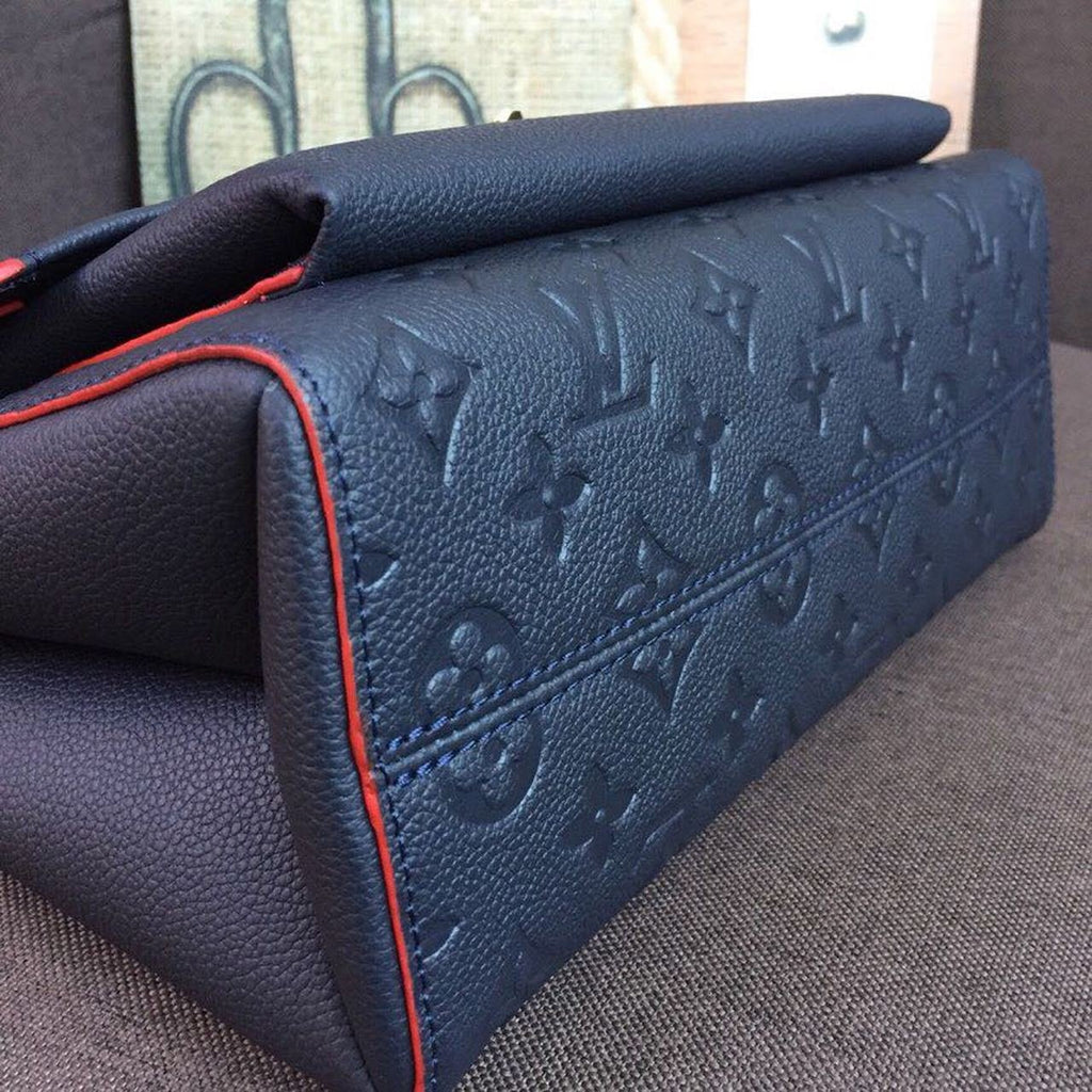 Louis Vuitton Vavin MM Bag 28cm Monogram Empreinte Canvas Spring/Summer Collection M43925, Marine Rouge