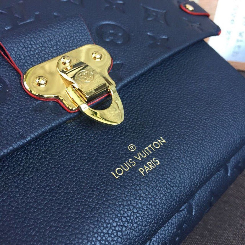 Louis Vuitton Vavin MM Bag 28cm Monogram Empreinte Canvas Spring/Summer Collection M43925, Marine Rouge
