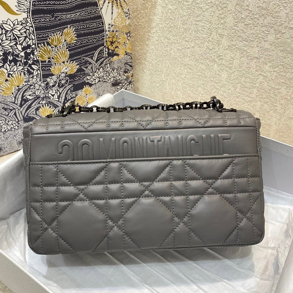 Christian Dior Medium Caro Bag 25cm Dark Grey