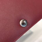 Chanel Boy Bag 25cm Caviar Leather Antique Silver Hardware Spring/Summer Act 1 Collection Burgundy