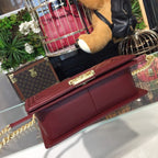 Chanel Chevron Boy Bag 25cm Caviar Leather Gold Hardware Spring/Summer Act 1 Collection Burgundy