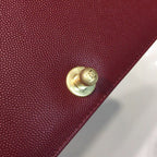 Chanel Chevron Boy Bag 25cm Caviar Leather Gold Hardware Spring/Summer Act 1 Collection Burgundy