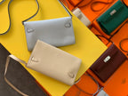 Hermes Kelly Wallet To Go Woc Epsom White For Women, Women’s Wallet 8.3in/21cm