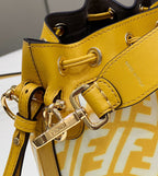 Fendi Vertigo Bucket Bag 18cm Yellow