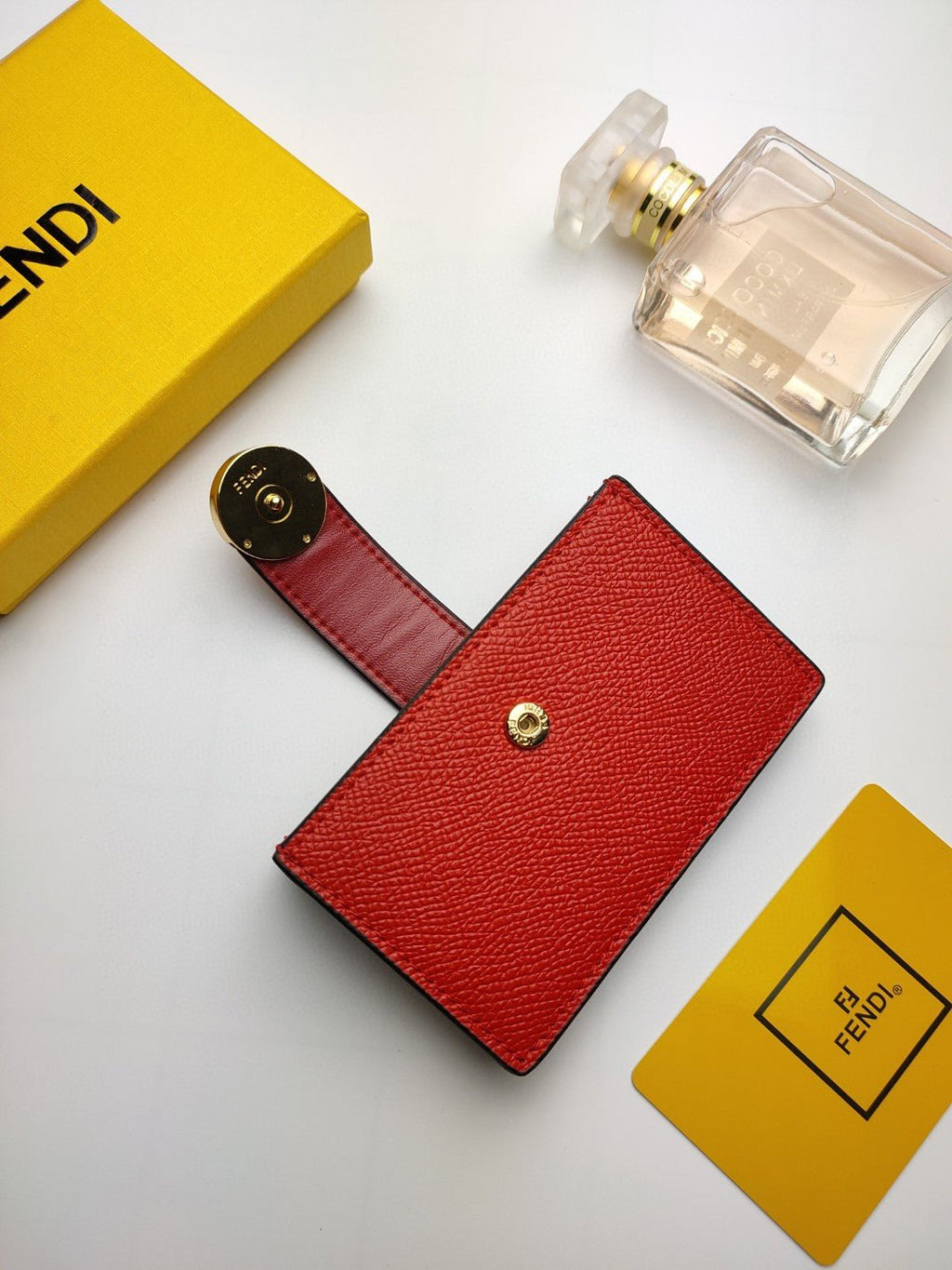 Fendi Card Holder 10cm Red