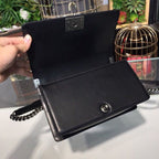 Chanel Boy Bag 25cm Lambskin Leather Antique Silver Hardware Spring/Summer Act 1 Collection Black