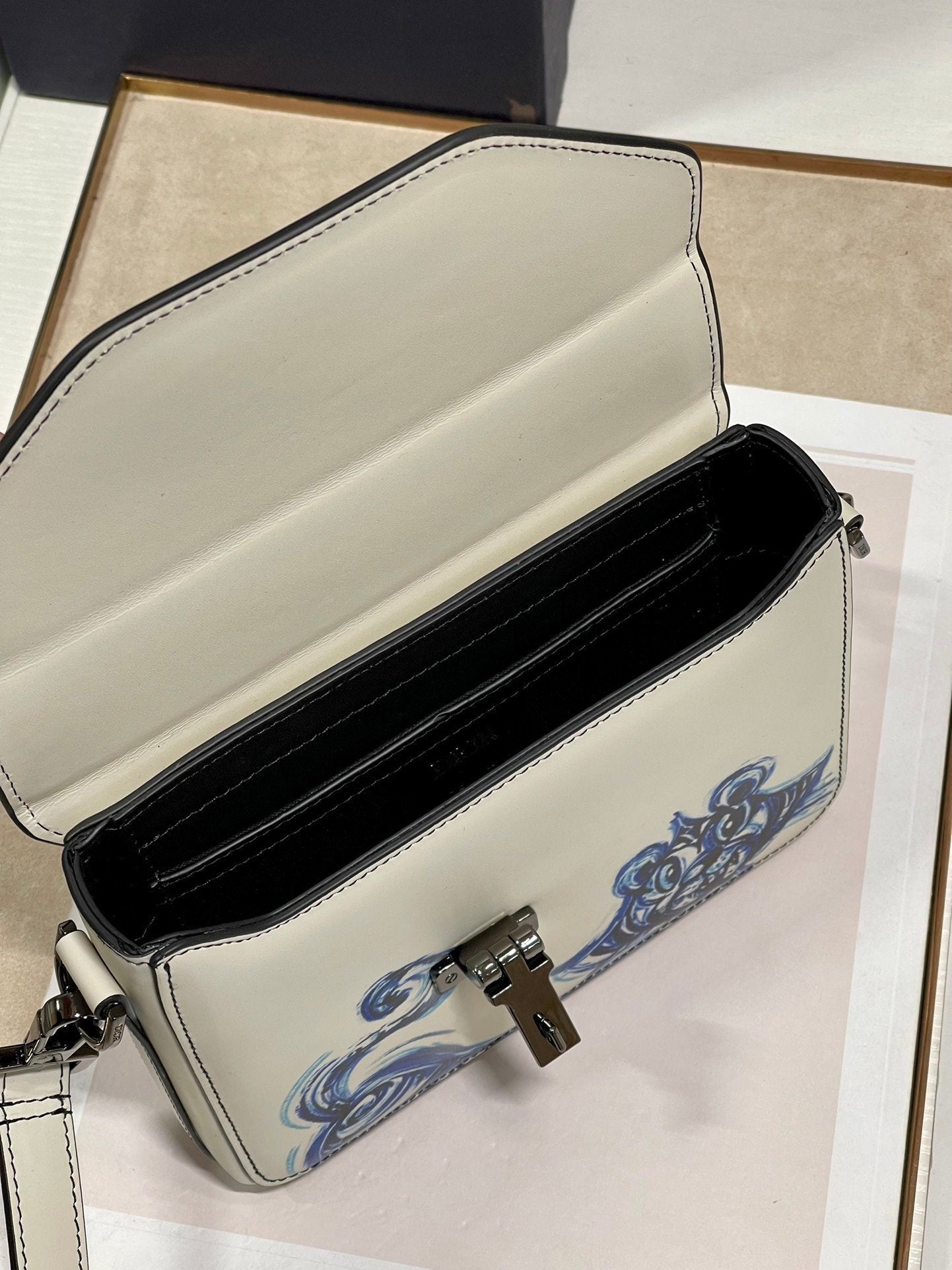 Christian Dior Paris Bag 19cm White