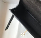 Hermes Mini Kelly 19 Sellier Epsom Black Bag For Women, Women’s Handbags, Shoulder Bags 7.5in/19cm