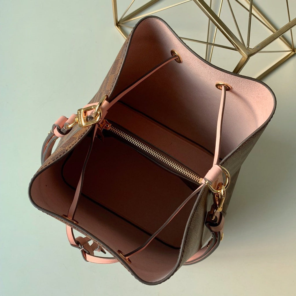 Louis Vuitton Neo Alma BB Bucket Bag 26cm Damier Ebene Canvas Spring/Summer Collection N40213 Pink