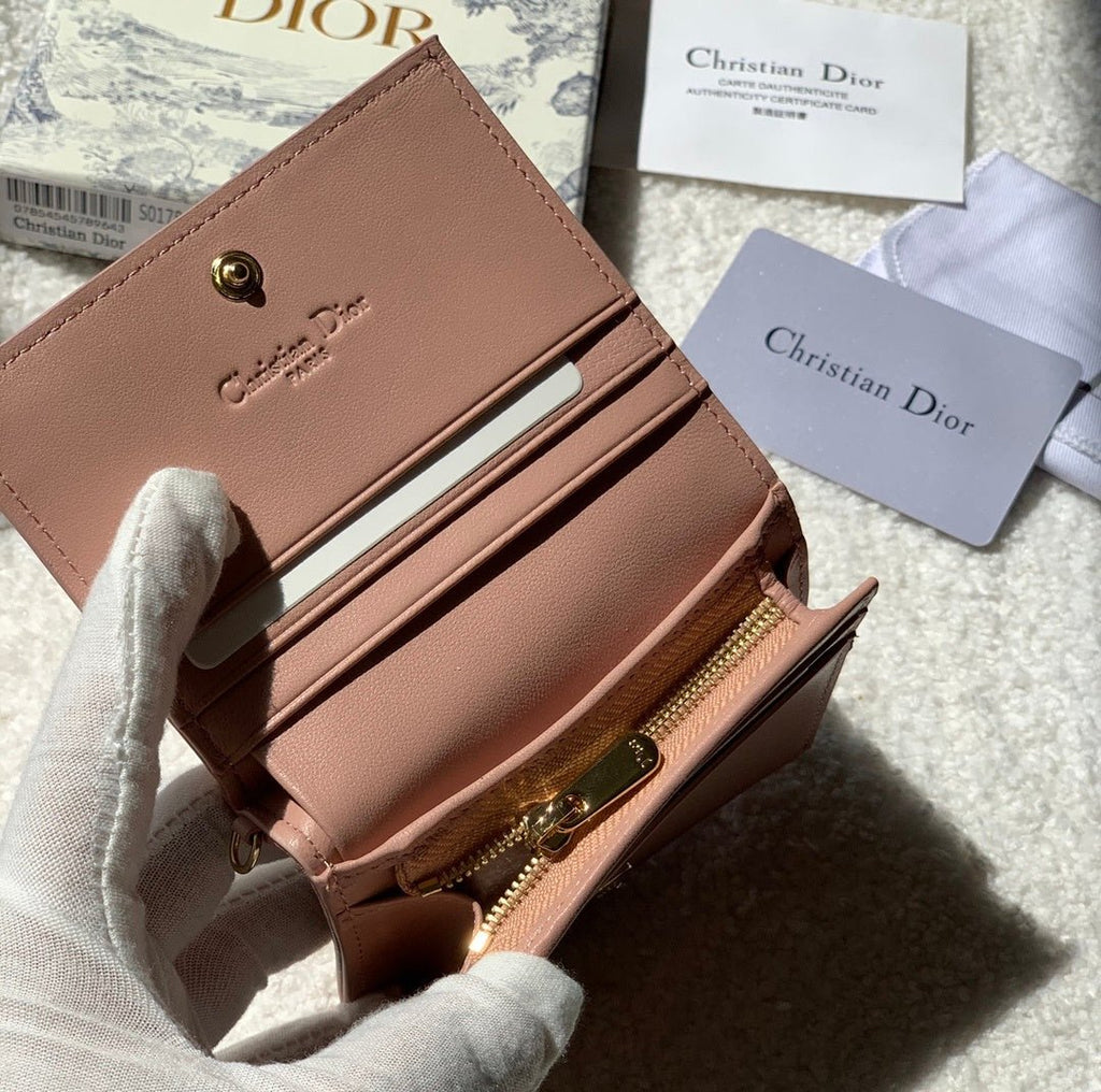 Mini Lady Dior Pink Wallet 11cm