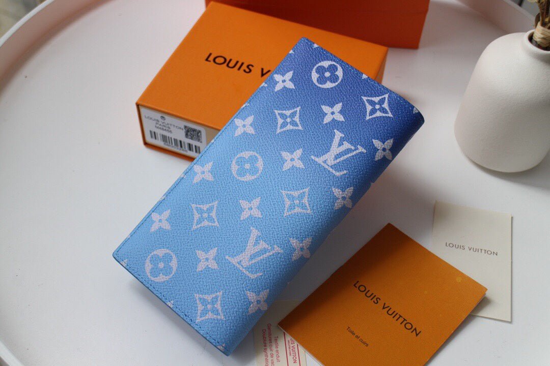 Louis Vuitton Monogram Wallet 19cm Blue