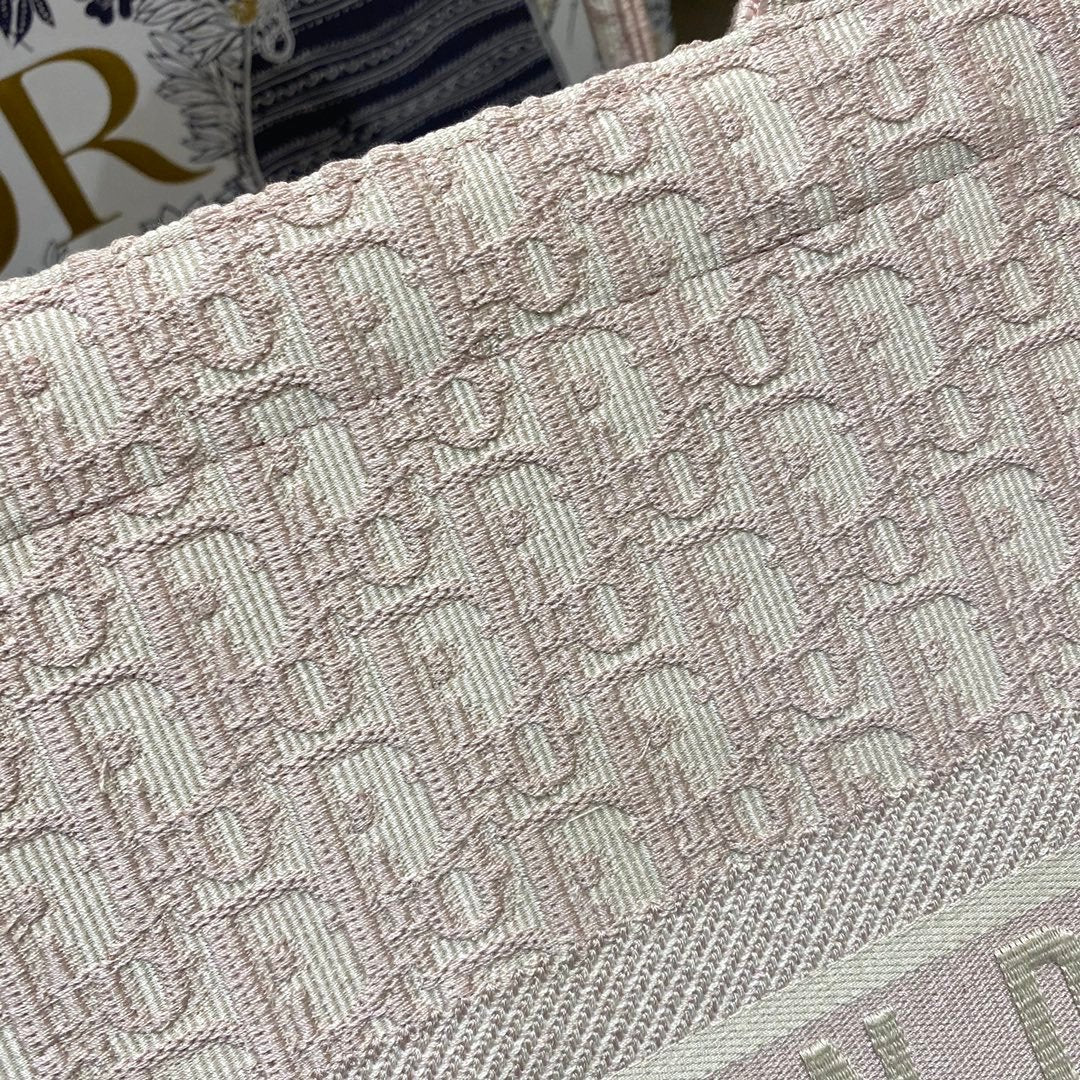 Christina Dior Book Tote Bag 42cm Light Pink
