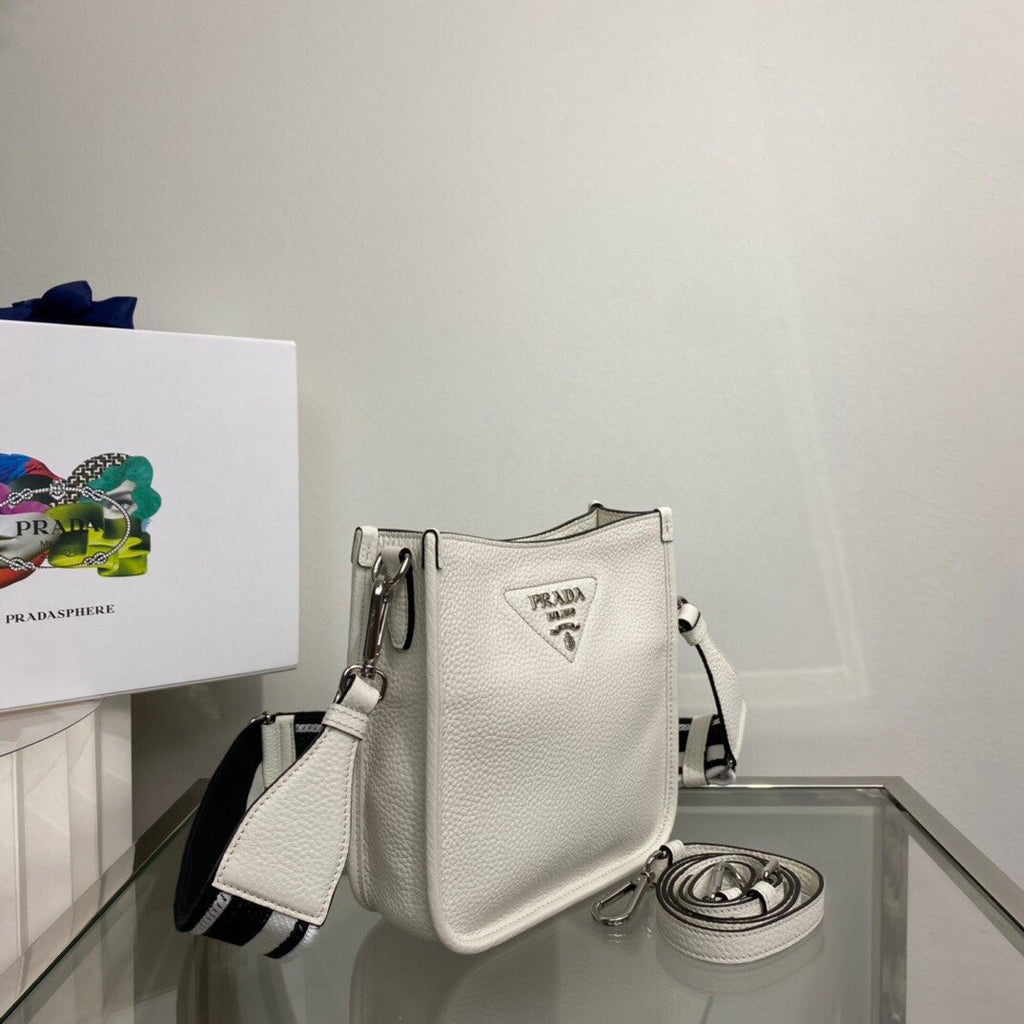 Prada Mini Shoulder Bag White For Women, Women’s Bags 7.9in/20cm