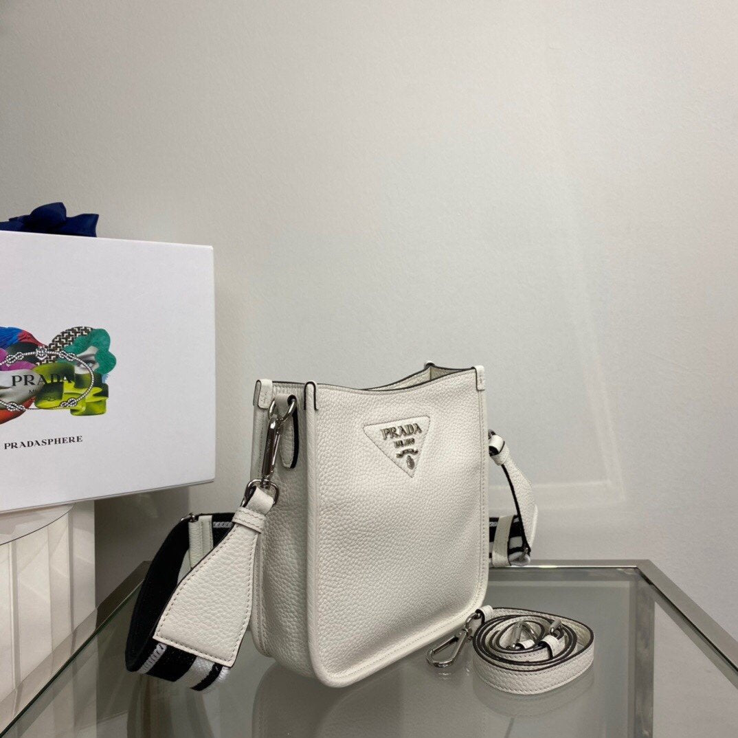 Prada Mini Shoulder Bag White For Women, Women’s Bags 7.9in/20cm