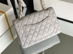 Chanel Classic Flapbag Gold Hardware 26cm Grey