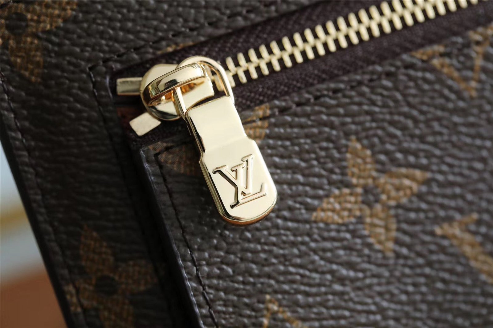 Louis Vuitton ID Card Holder Monogram Canvas Brown For Men, Men’s Wallet 13cm LV N60378