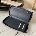 Louis Vuitton Taurillon Clutch Wallet 20cm Blue