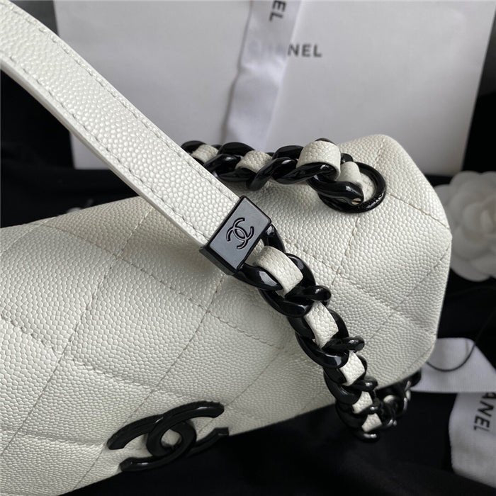 Chanel Classic Flap Bag 20cm White