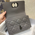 Christian Dior Medium Caro Bag 25cm Dark Grey