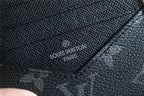 Louis Vuitton ID Card Holder Monogram Canvas Black For Men, Men’s Wallet 13cm LV N60378