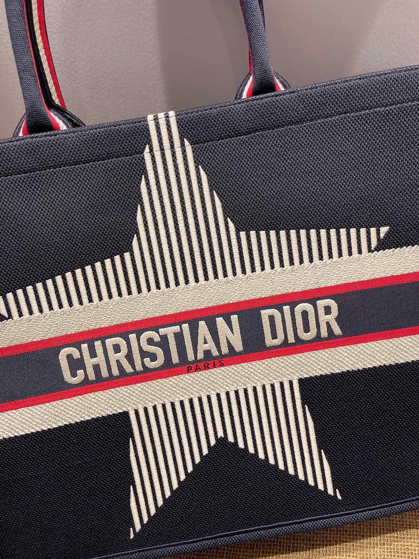 Christina Dior Book Tote Bag 41cm Black