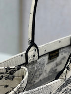 Christina Dior Book Tote Bag 41 cm Black/Beige