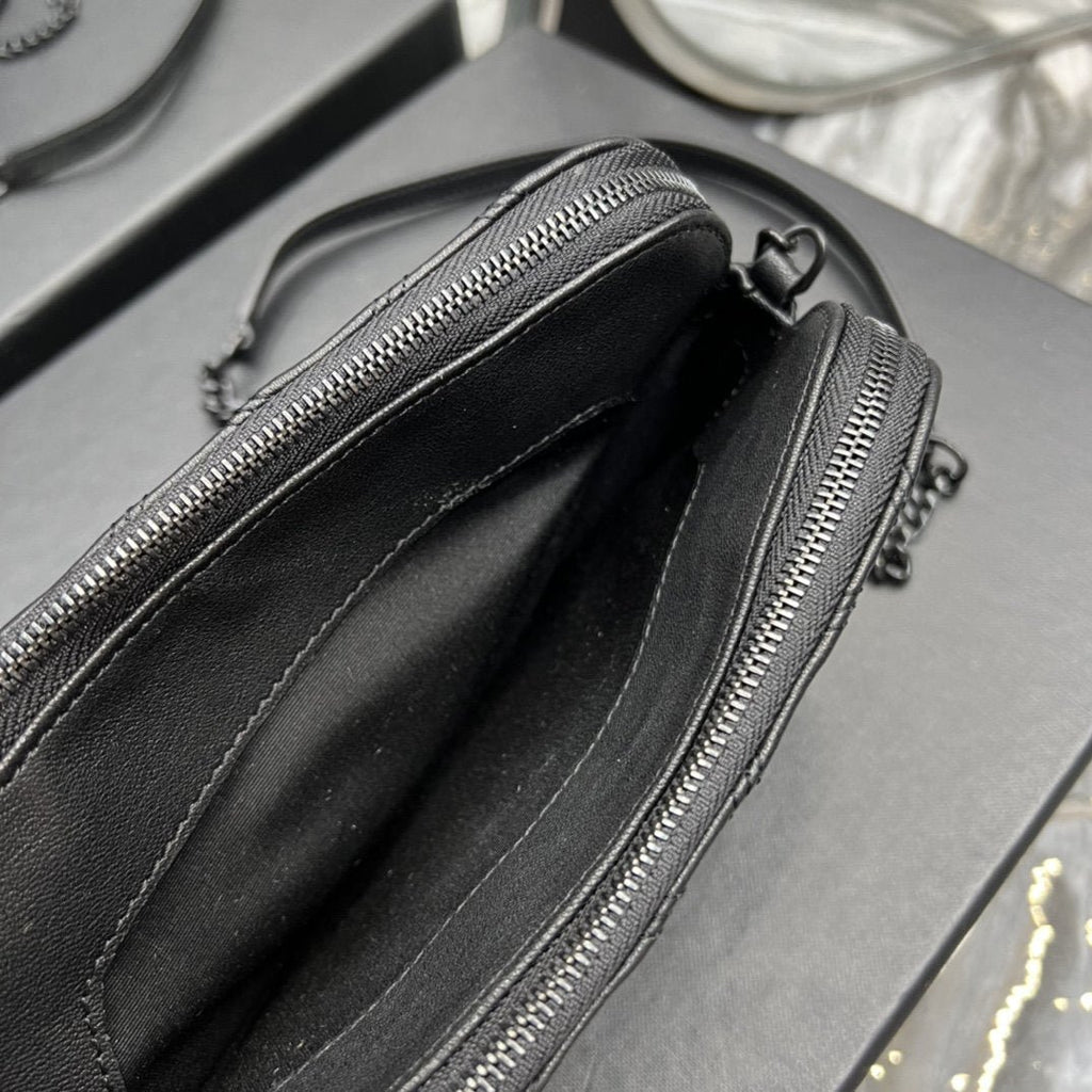 Saint Laurent Becky Double-Zip Pouch 19cm