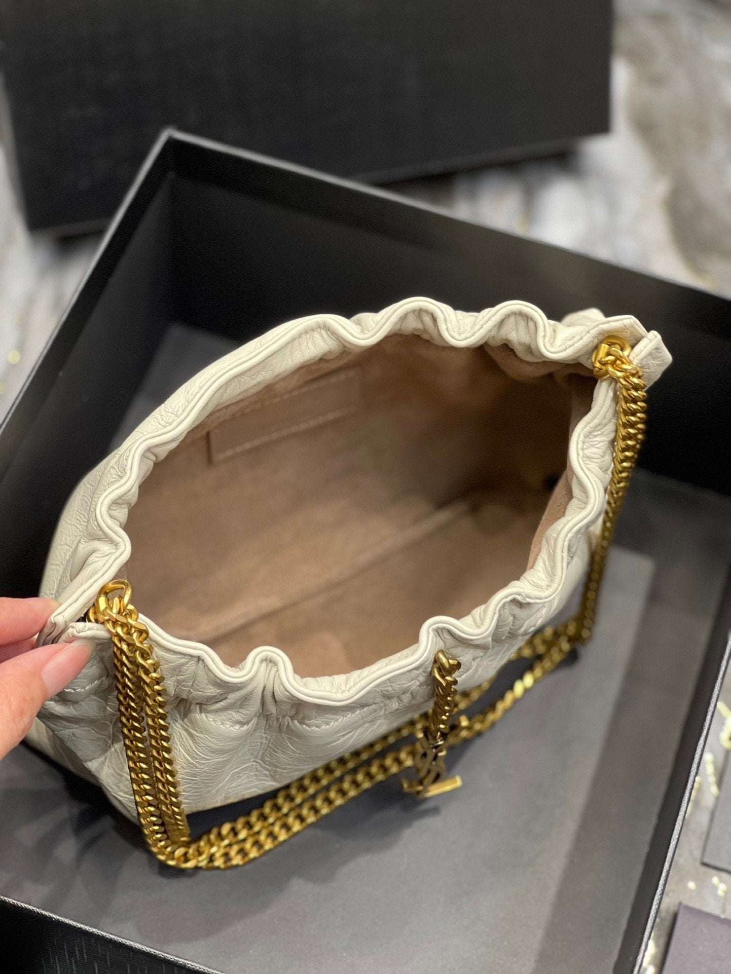 Saint Laurent Paris Mini Bag With Gold Hardware 24cm