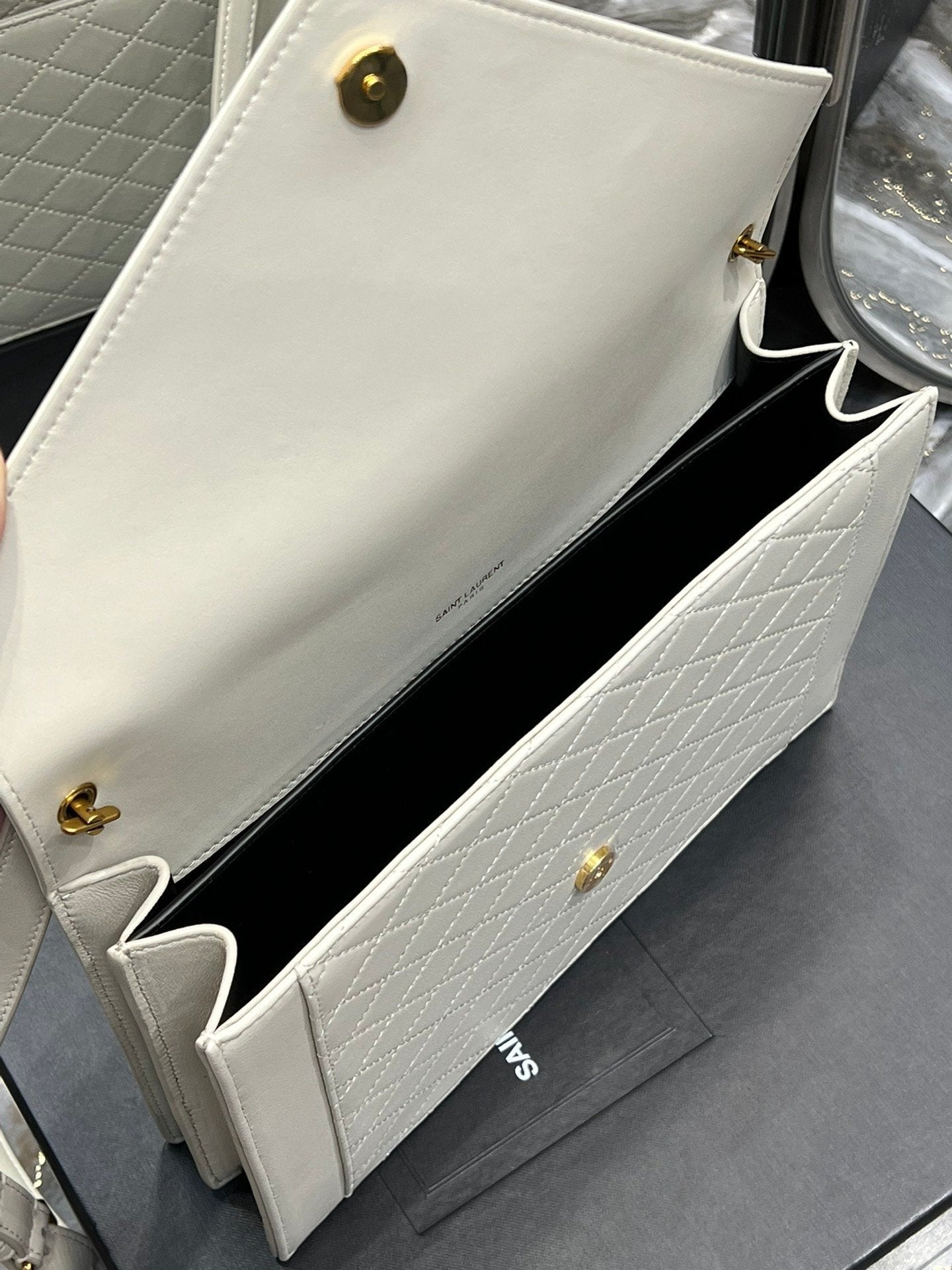 Saint Laurent Gaby Satchel With Gold Hardware 26cm