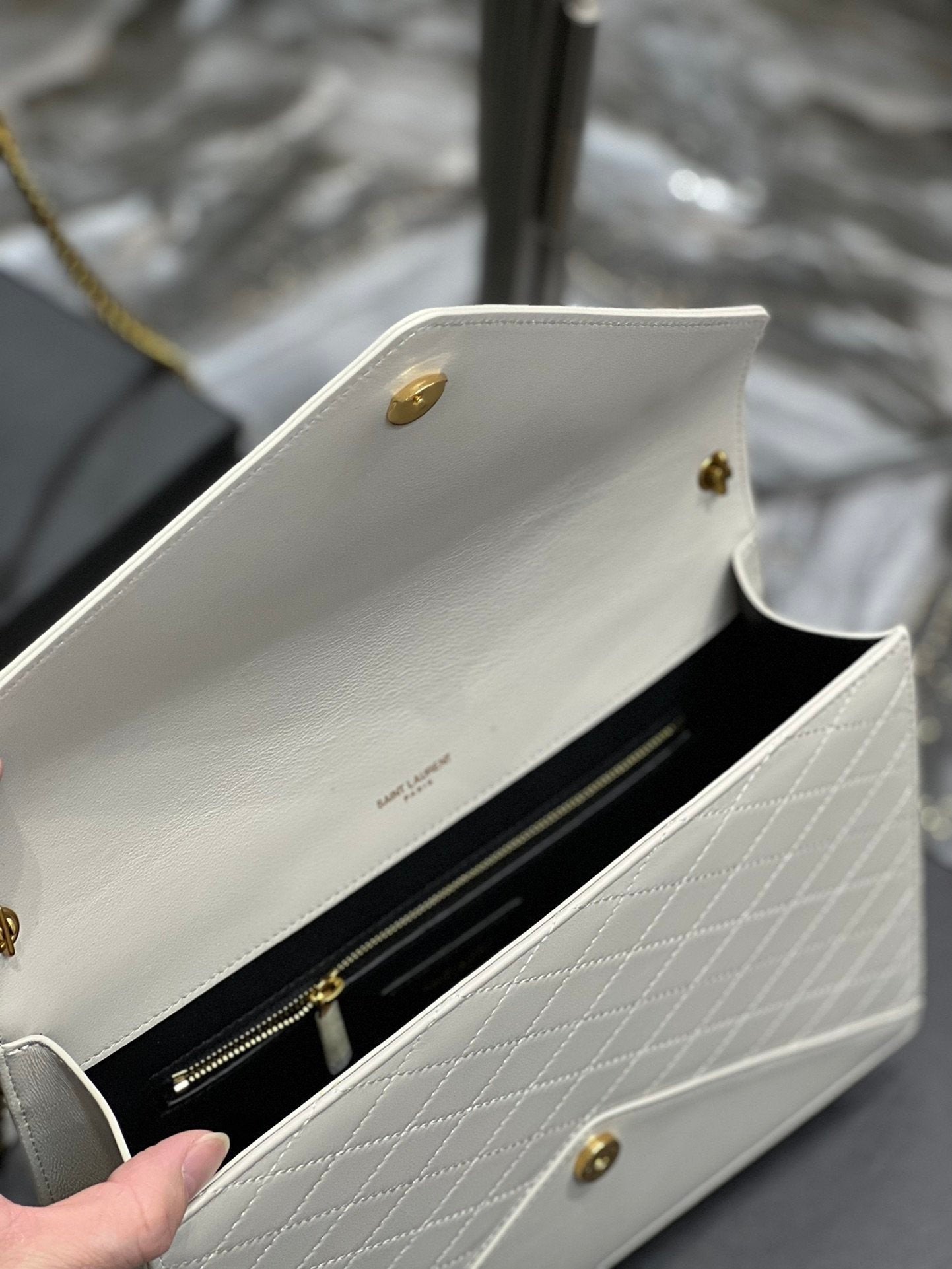 Saint Laurent Gaby Chain Bag With Gold Hardware 26cm