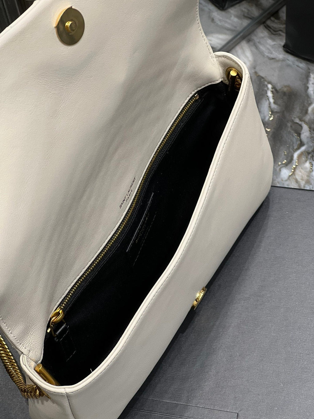 Saint Laurent Kata 99 Chain Bag With Gold Hardware 26cm