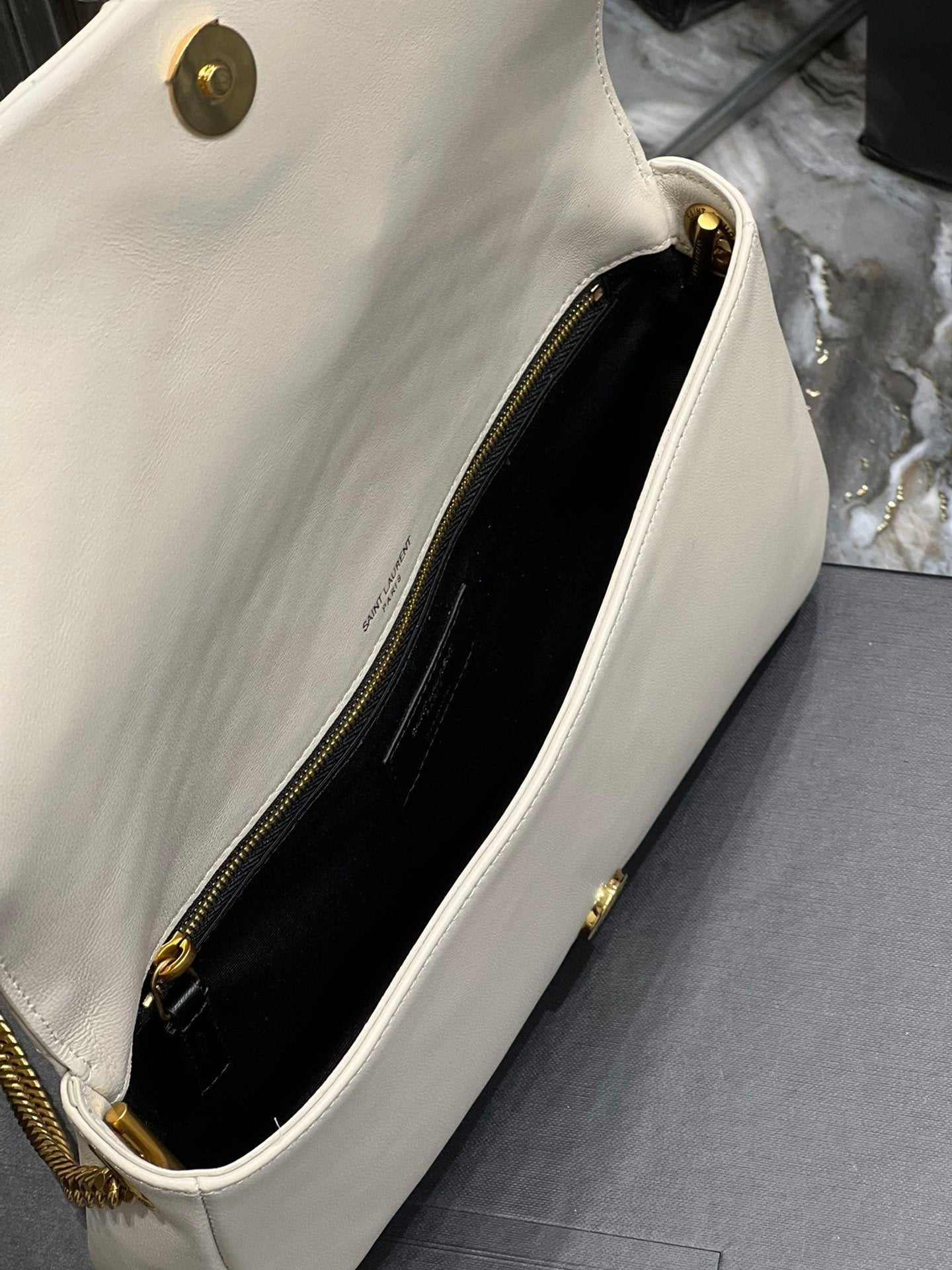 Saint Laurent Kata 99 Chain Bag With Gold Hardware 26cm