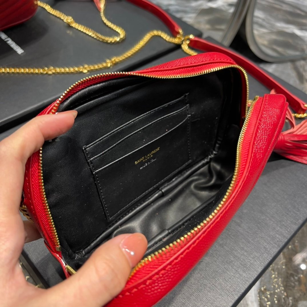 Saint Laurent Lou Mini Bag With Gold Hardware 18cm