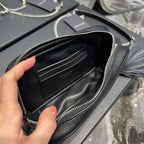 Saint Laurent Lou Mini Bag With Silver Hardware 18cm