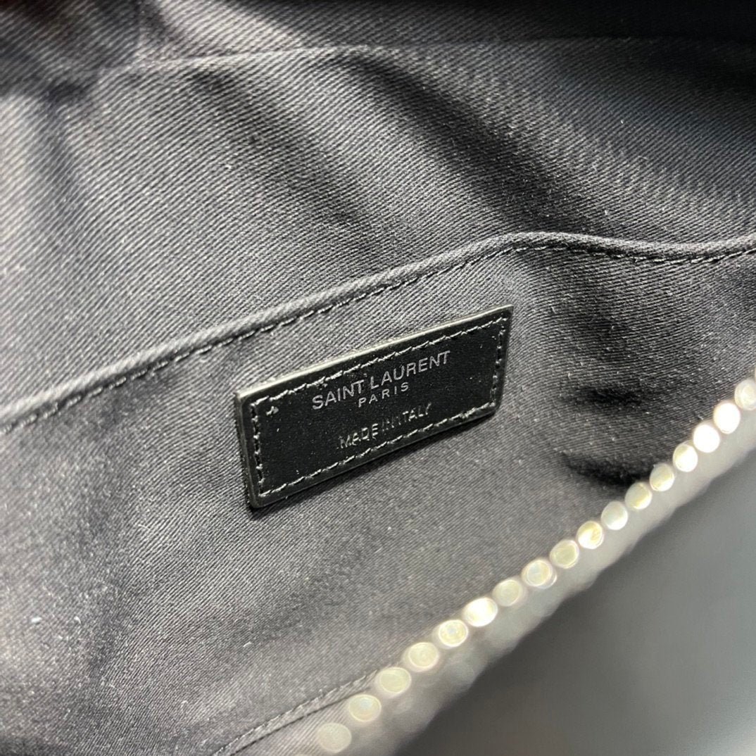 Saint Laurent Lou Camera Bag With Silver Hardware 23cm