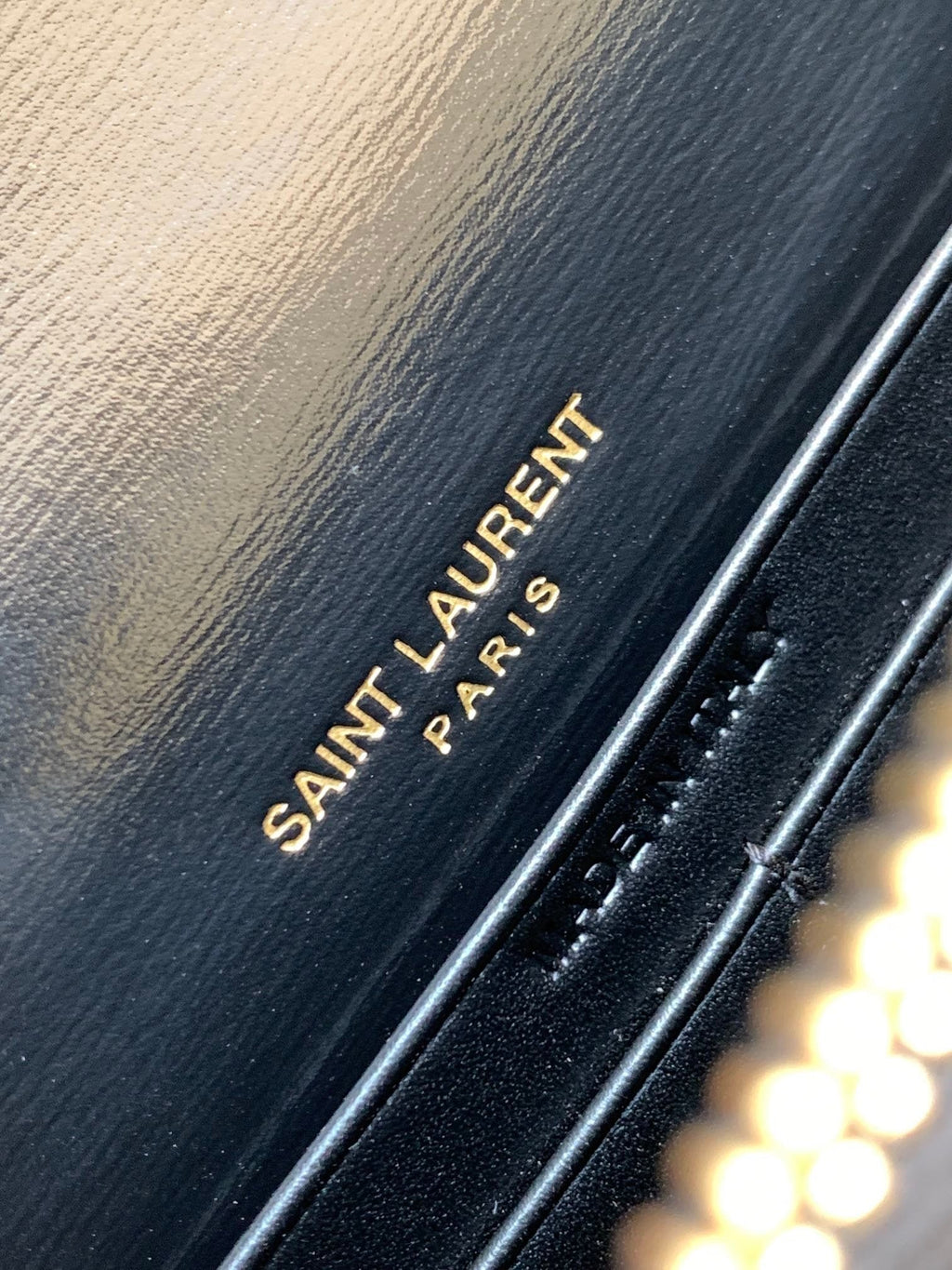 Saint Laurent Sunset Chain Bag With Gold Hardware 19cm