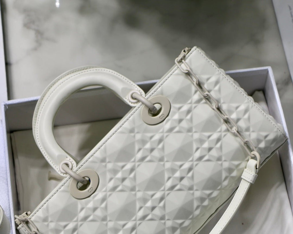 Christian Dior Lady D-Joy Bag 26cm White