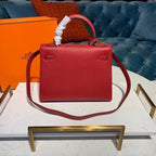 Hermes Kelly Tomate For Women Gold Toned Hardware 10in/25cm
