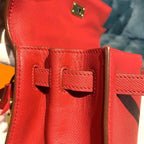 Hermes Kelly Tomate For Women Gold Toned Hardware 10in/25cm