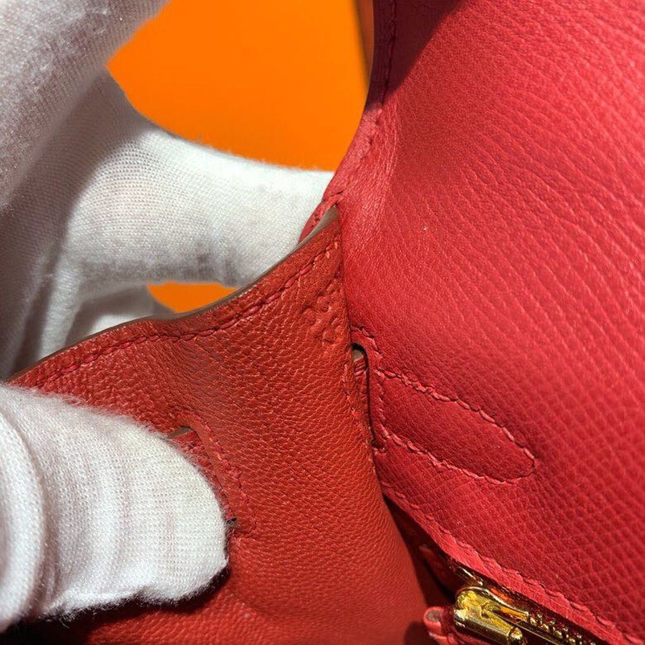 Hermes Kelly Tomate For Women Gold Toned Hardware 10in/25cm