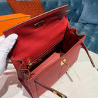 Hermes Kelly Tomate For Women Gold Toned Hardware 10in/25cm