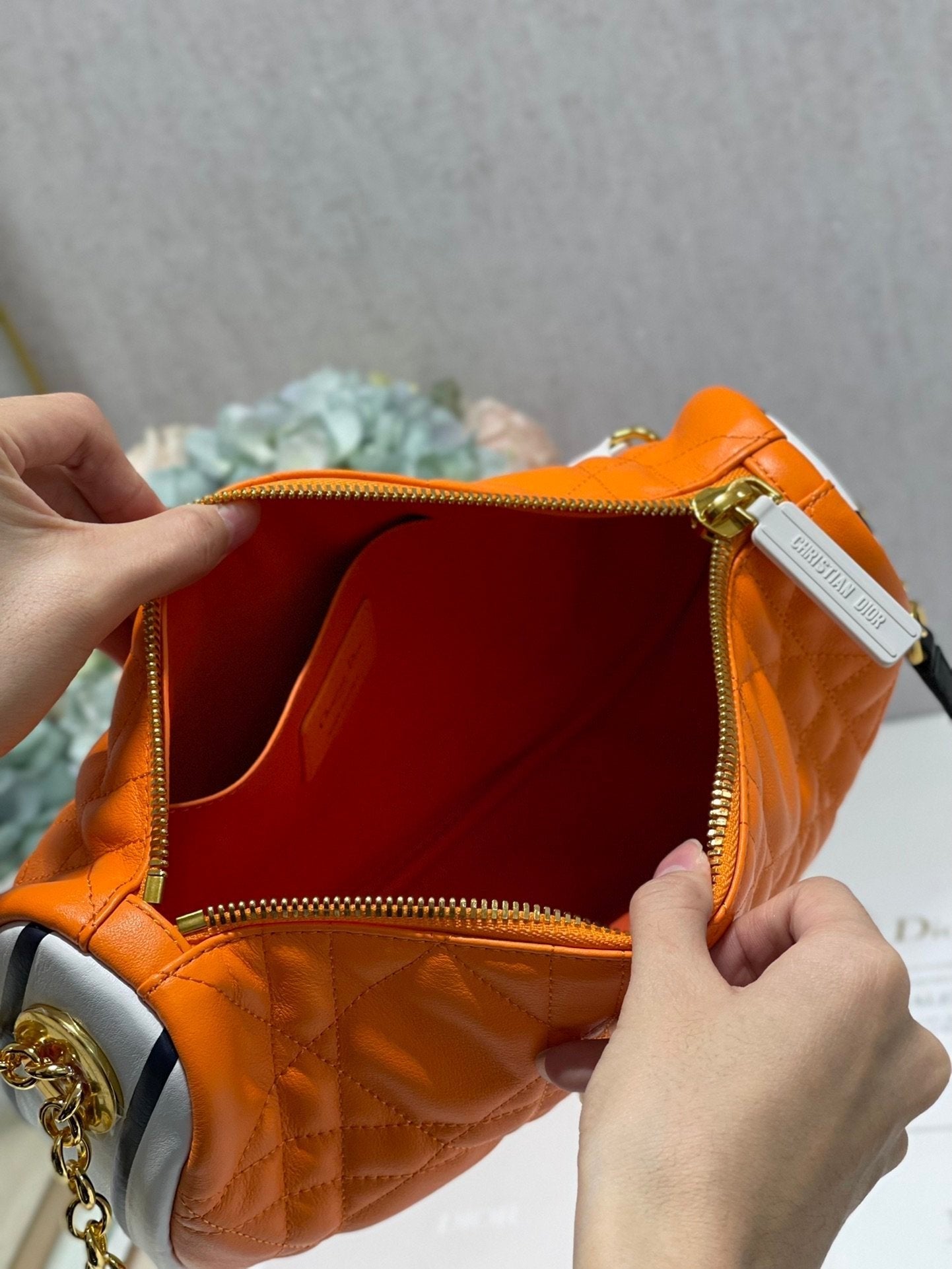Christian Dior Small Vibe Hobo Bag 29cm Orange