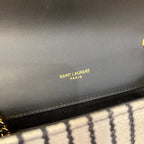 Saint Laurent Kate Small Chain Bag In Canvas For Women 20cm YSL 469390FAACG9583