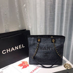 Chanel Deauville Tote 34cm Canvas Bag Spring/Summer Collection Dark Denim Multi