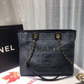 Chanel Deauville Tote 34cm Canvas Bag Spring/Summer Collection Dark Denim Multi