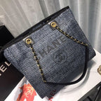 Chanel Deauville Tote 34cm Canvas Bag Spring/Summer Collection Dark Denim Multi