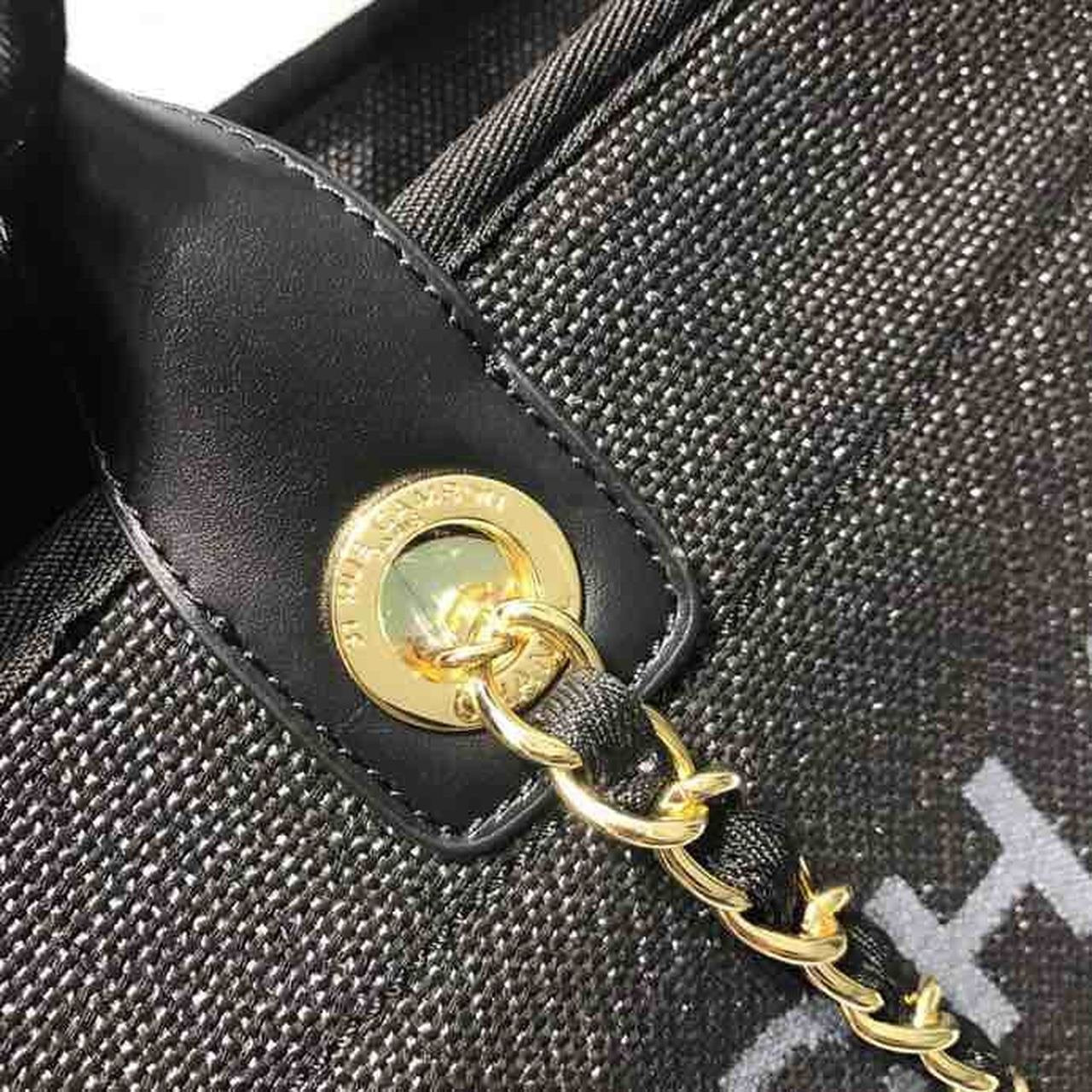 Chanel Deauville Tote 38cm Canvas Bag Spring/Summer Collection Black/Grey/Multi